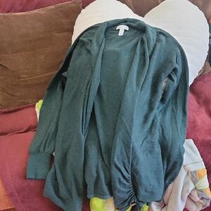 Leith Dark Green Cardigan Sweater